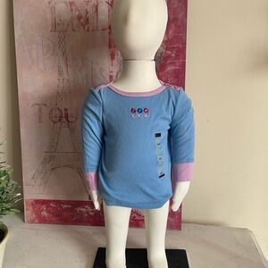The Children's Place Baby Girl Long Sleeve Blue T-Shirt